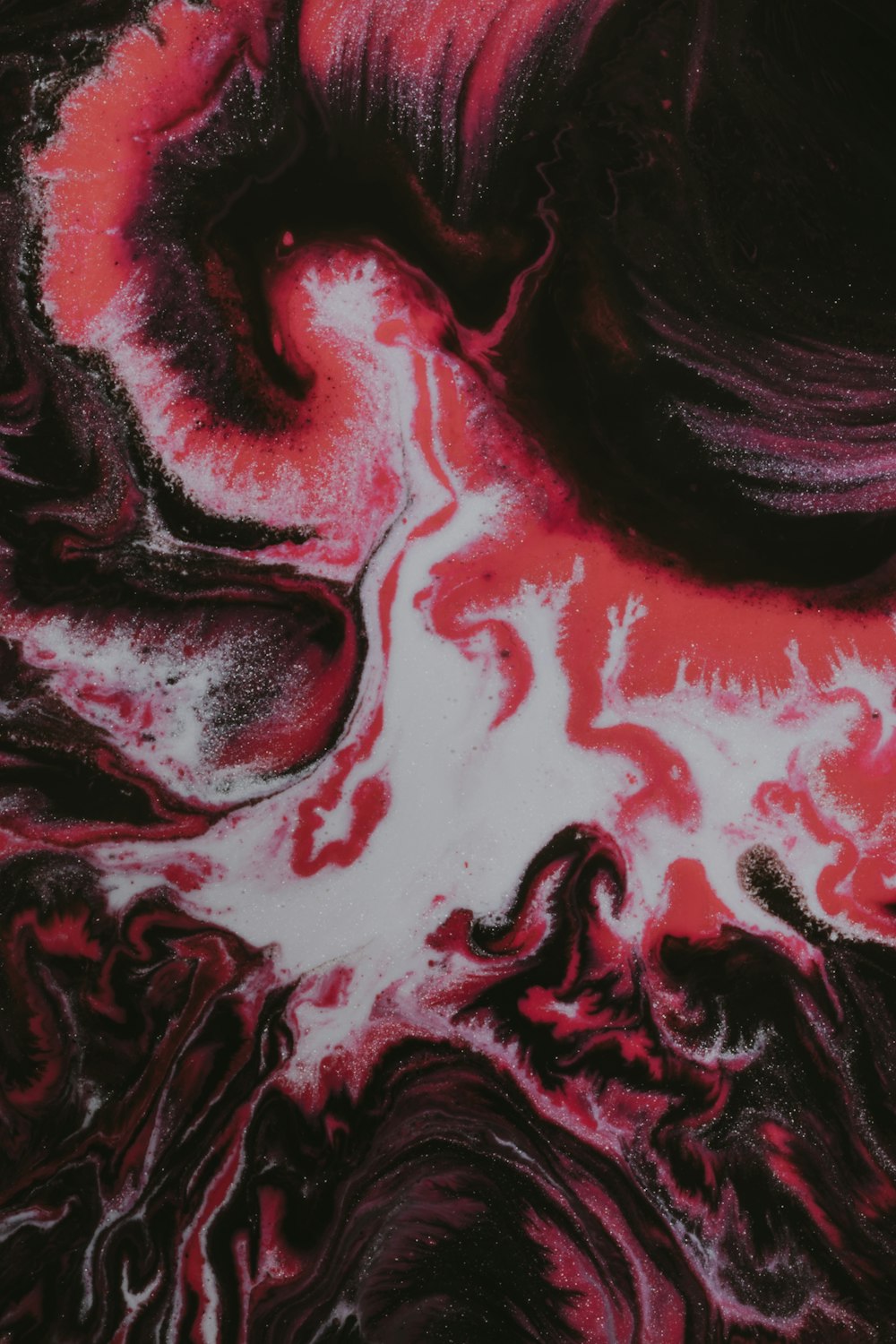 peinture abstraite rose et noire