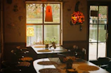 Cozy seating area with warm lighting inside the RiverVibes snack bar