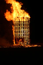 fire coming from a building