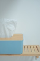 An elegant tissue box placed in a modern living room.