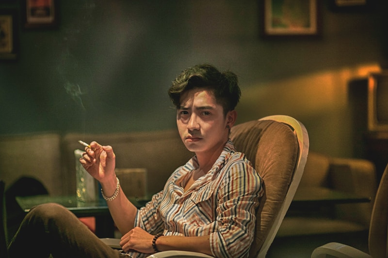 Relaxed affluent man indoors