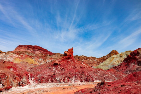 brown and green mountain under blue sky during daytime in Hormuz Island Iran