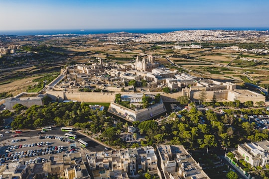 aerial view of city buildings during daytime in Mdina Gate Malta