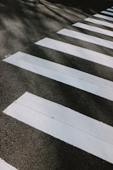 white and black striped textile