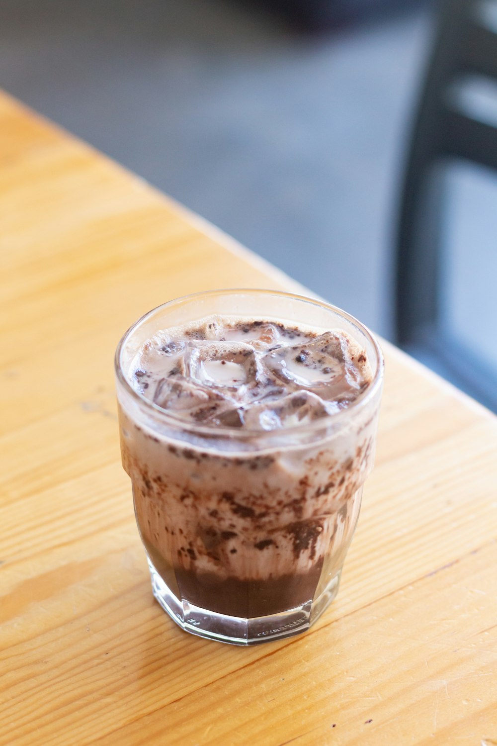 ice cream in clear glass cup