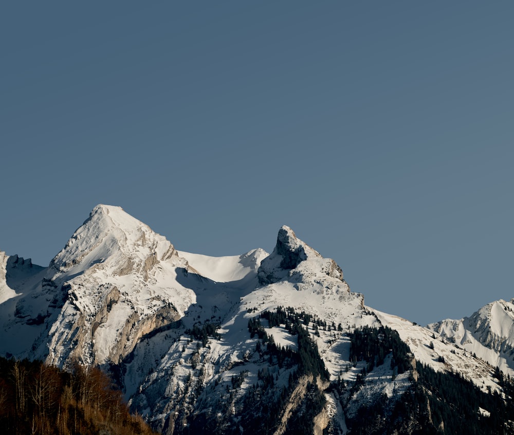 snow covered mountain during daytime