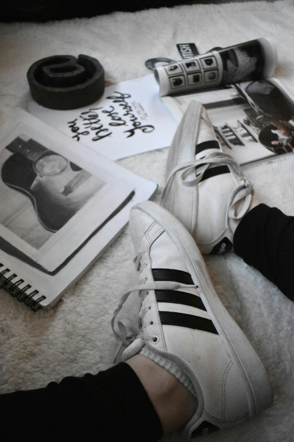 Black and white adidas low top sneaker photo – Free Grey Image on Unsplash