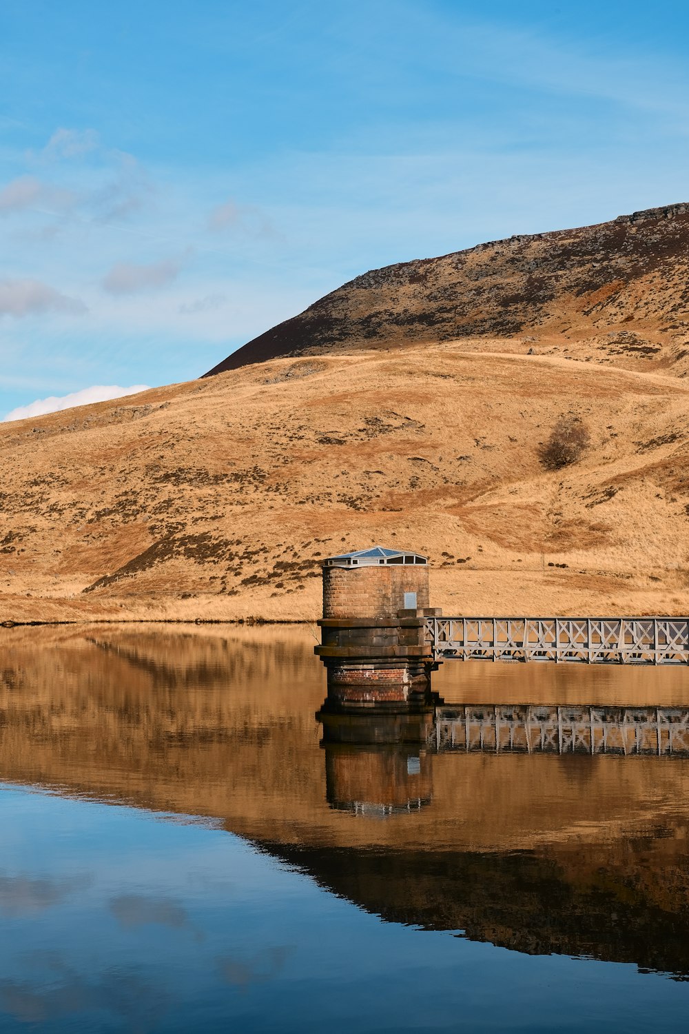 brown concrete bridge over river