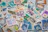 Close-up of a vintage 1960s Chinese stamp with intricate details and vibrant colors.