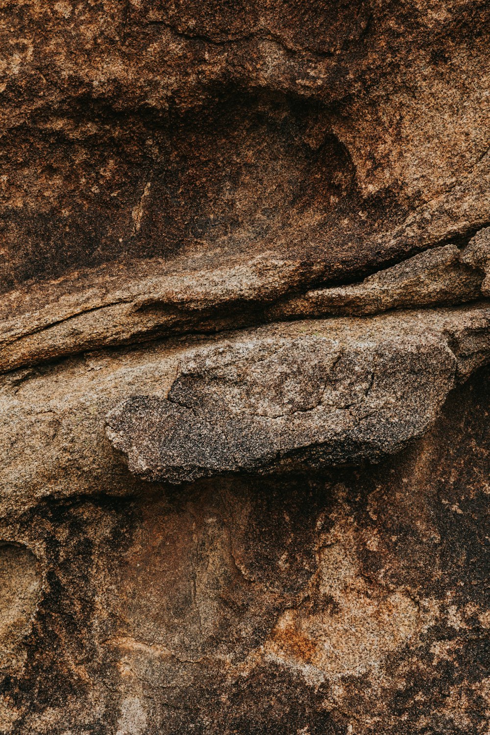 brown and gray rock formation