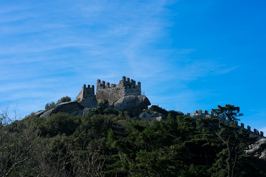 brown concrete castle under blue sky during daytime in Sintra-Cascais Natural Park Portugal