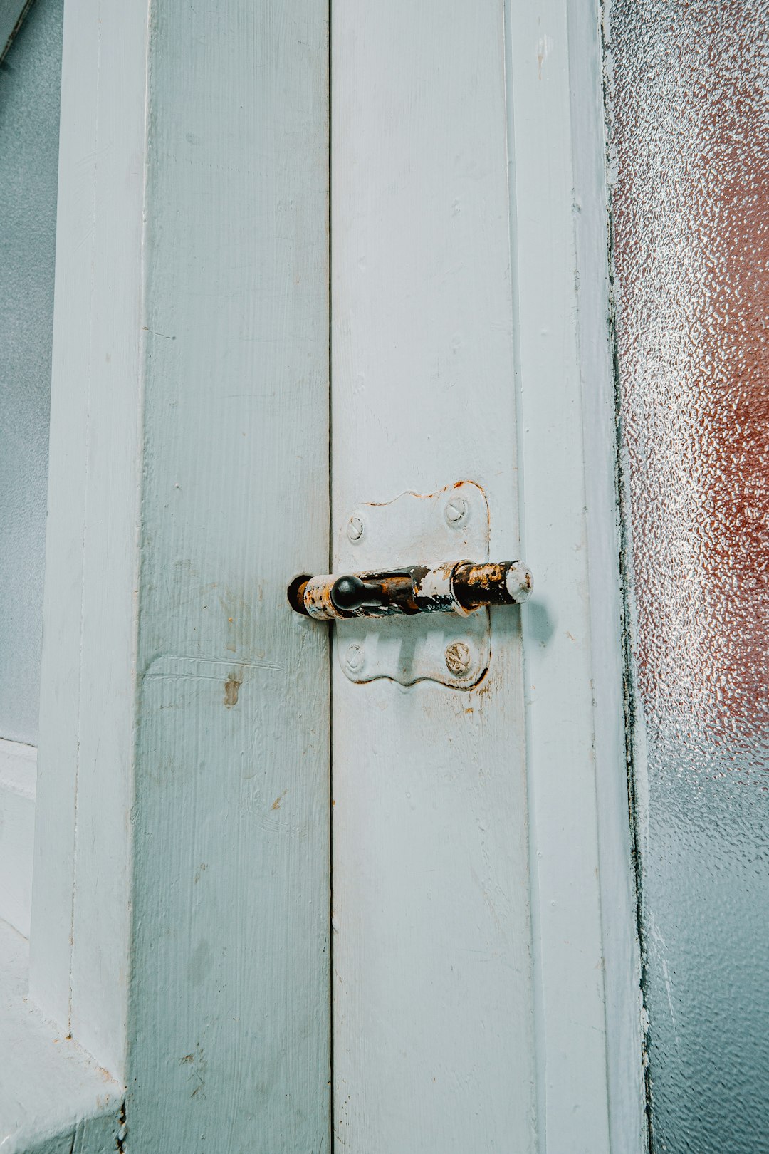 white wooden door with brass door lever