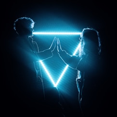 man in black shirt with light