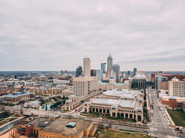Aerial downtown