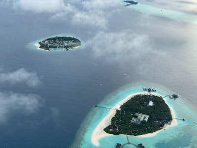 aerial view of island during daytime coast zoom background