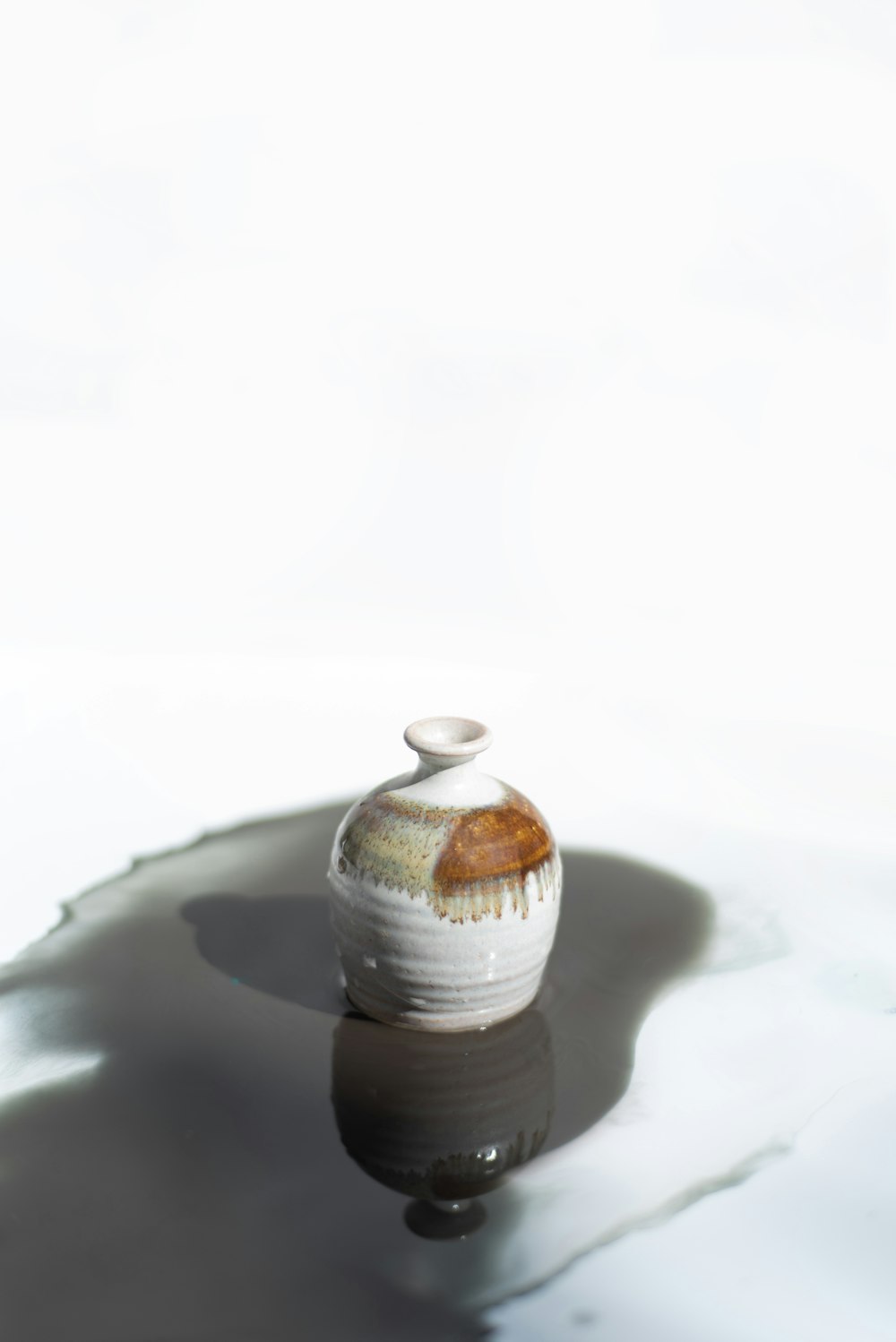 weißer und brauner Cupcake auf weißem Keramikteller