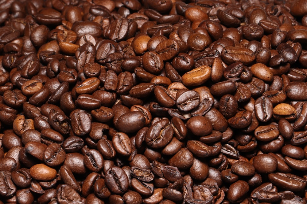 coffee beans on brown wooden table