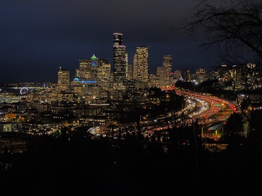 city skyline during night time in Dr. Jose Rizal Park United States