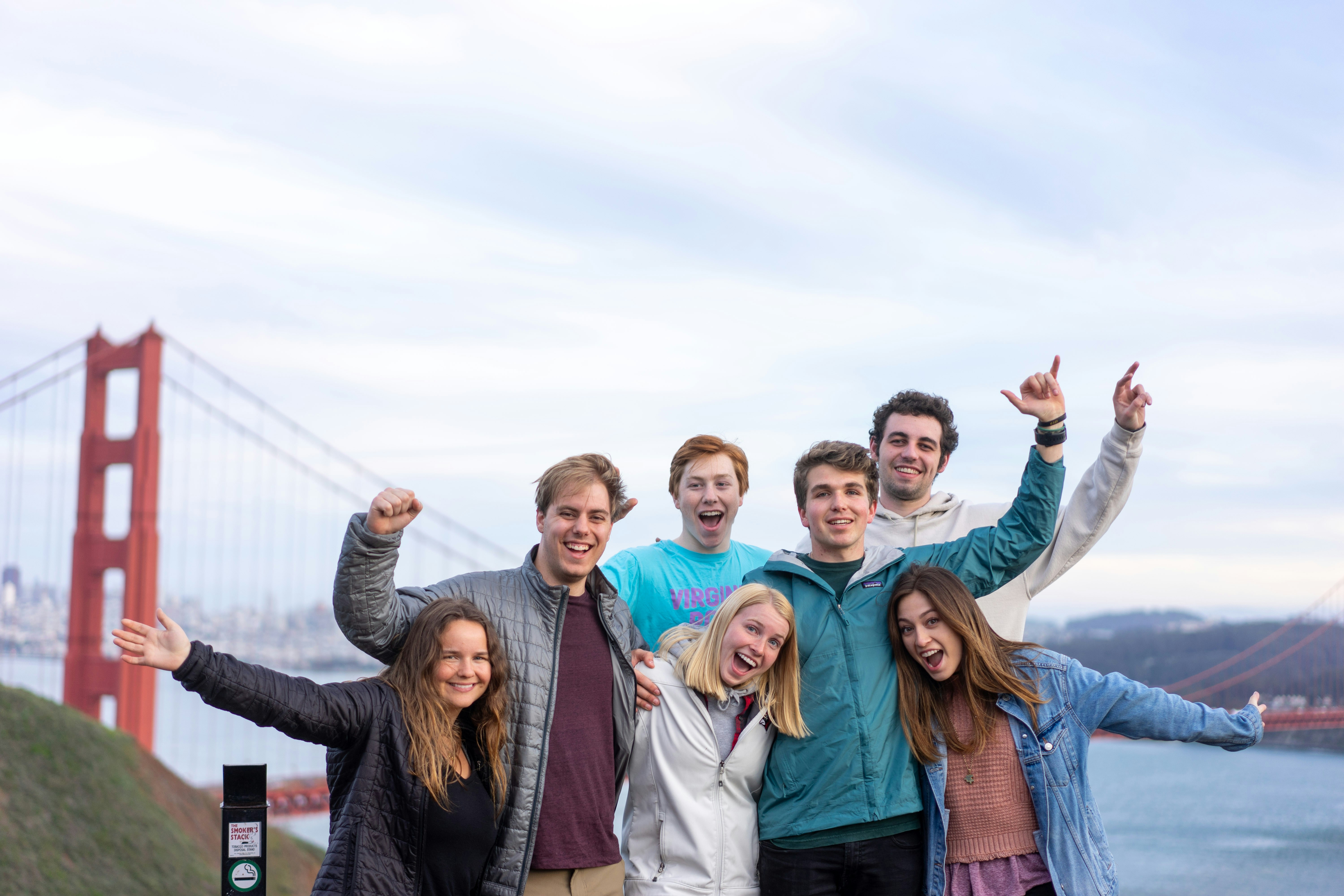 great photo recipe,how to photograph san fran day trip with friends; group of people posing for photo