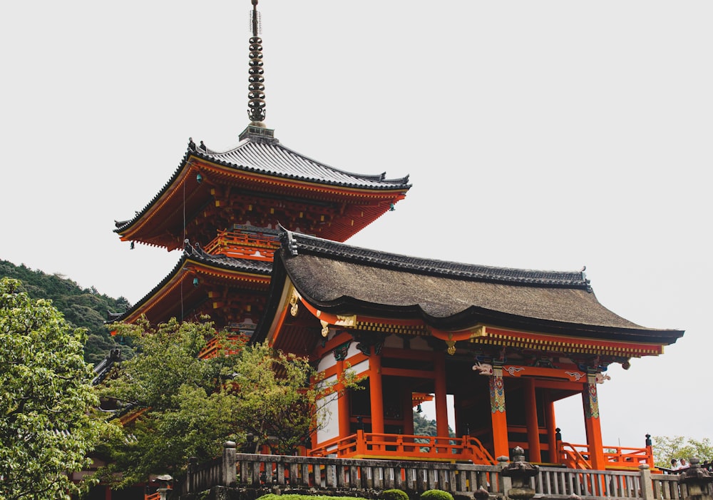 brown and black pagoda temple