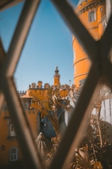 View of a hotel room window overlooking Orlando theme parks.