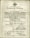 A formal document titled 'Certificate of Discharge' from the Australian Military Forces. It contains printed and handwritten text certifying the discharge of a private, along with dates, service details, and signatures. The background is a light, aged paper, with a green border and an emblem at the top center.