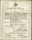 A formal document titled 'Certificate of Discharge' from the Australian Military Forces. It contains printed and handwritten text certifying the discharge of a private, along with dates, service details, and signatures. The background is a light, aged paper, with a green border and an emblem at the top center.