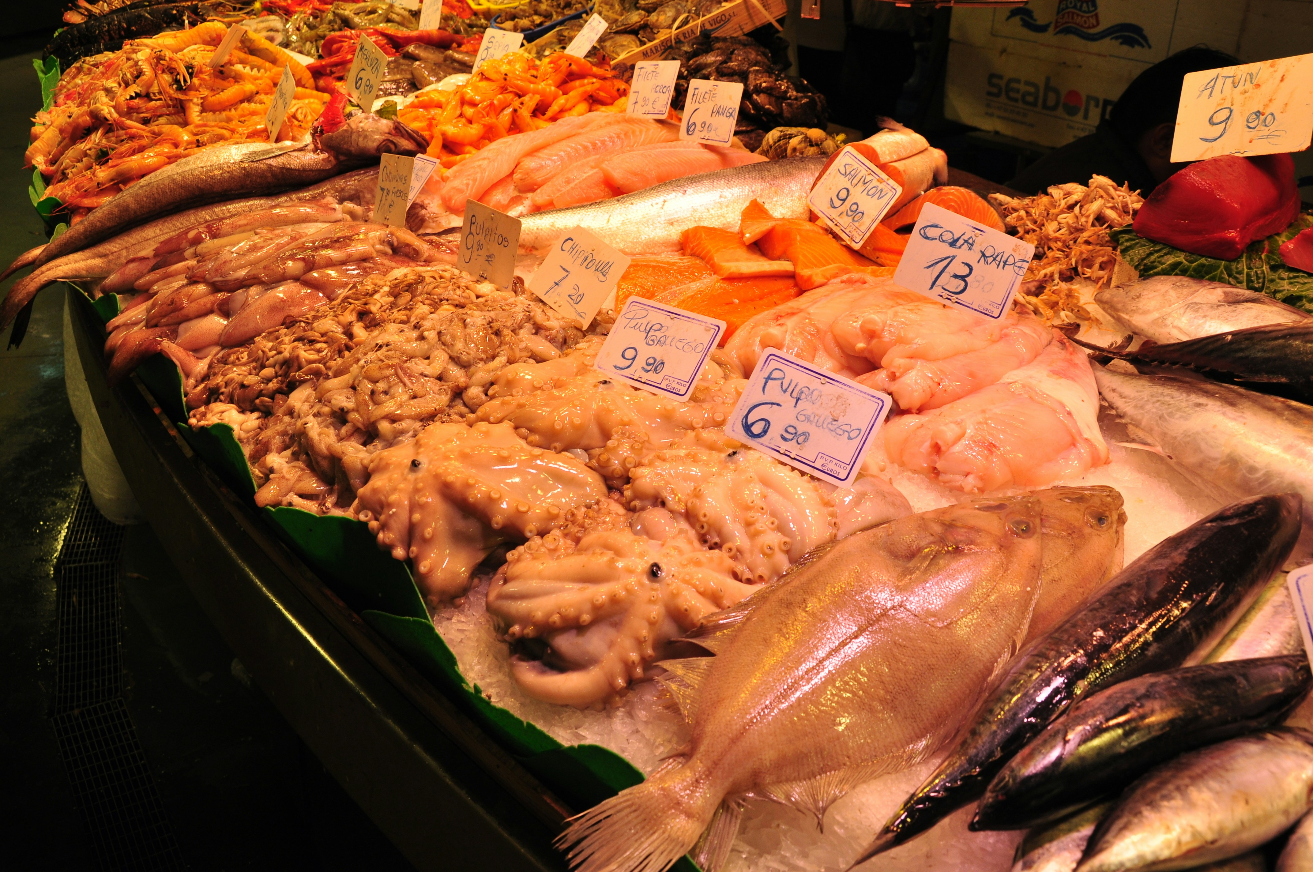 Barcelona food market in Spain