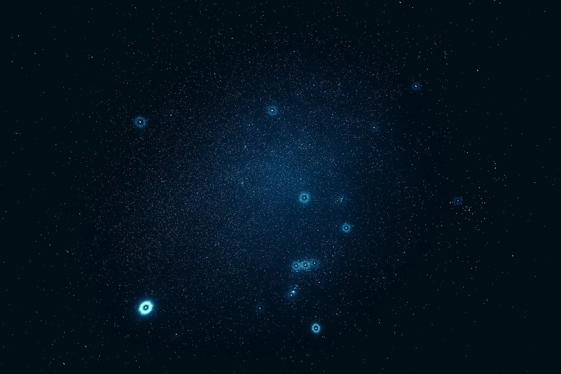 blue and white starry night sky