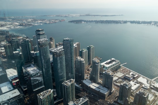 aerial view of city buildings during daytime in Roundhouse Park Canada
