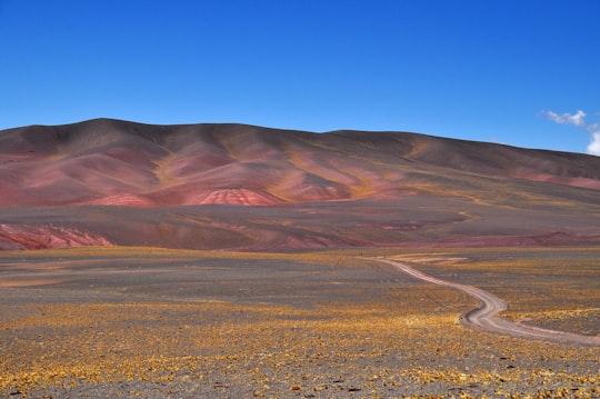 brown mountain under blue sky during daytime in San Juan Argentina