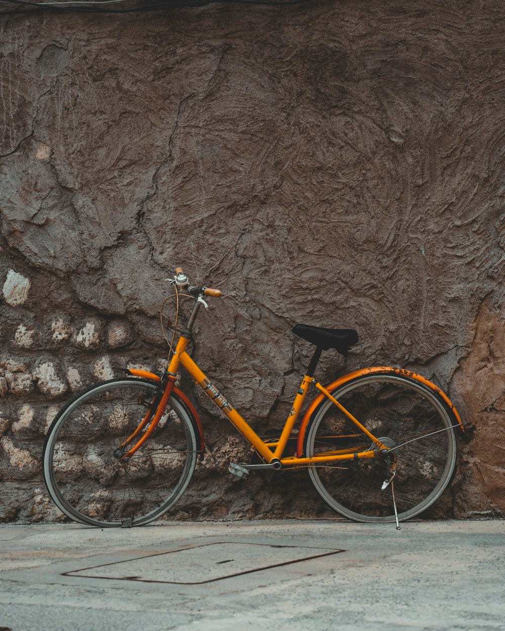 orange and black road bike