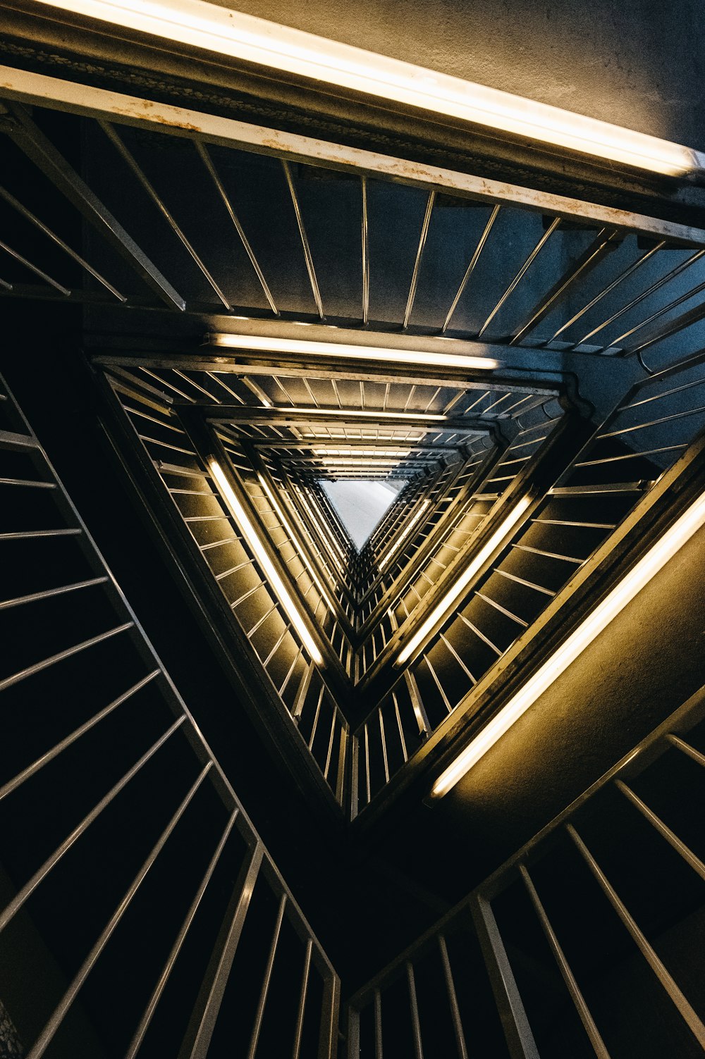 low angle photography of white ceiling