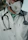 person in white and black stethoscope