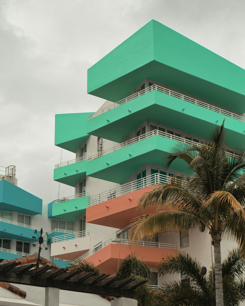 green and white concrete building