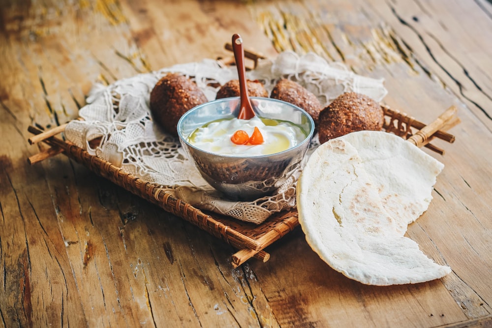 white cream in white ceramic bowl