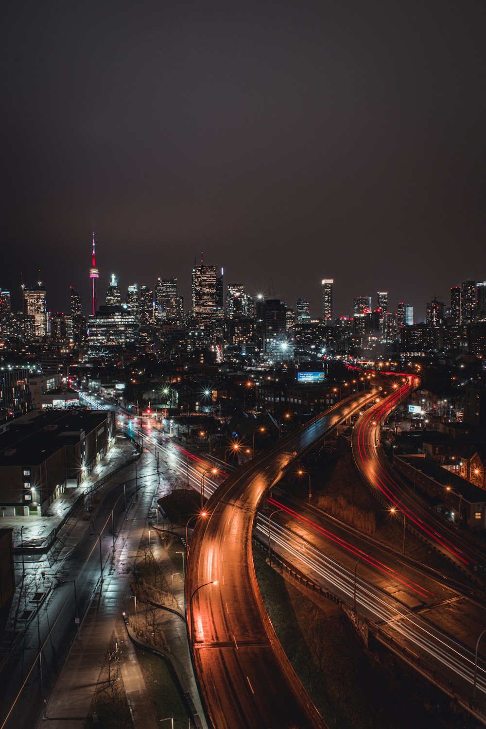 time lapse photography of city during night time