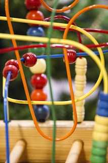red blue yellow and green plastic balls