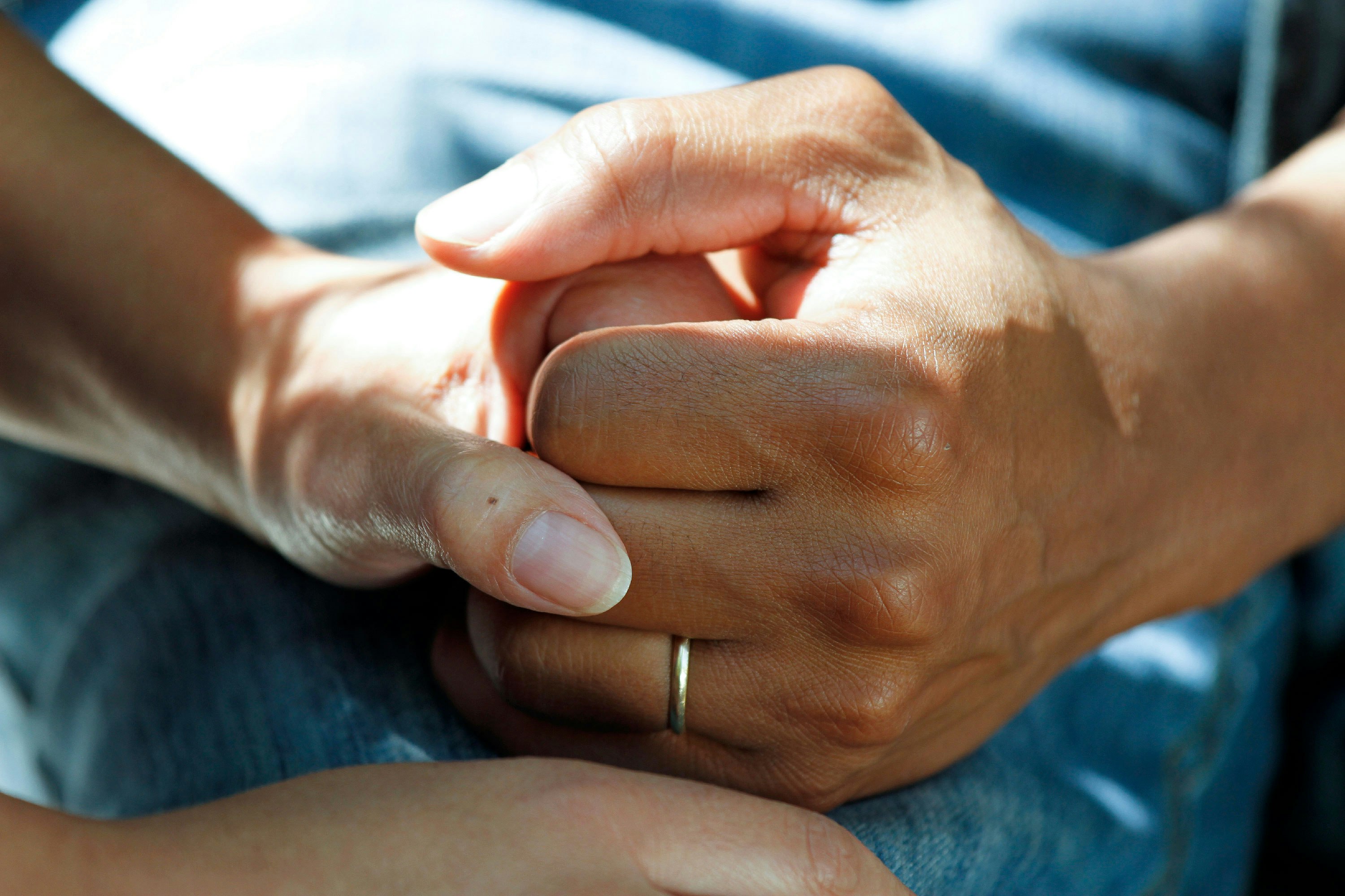 Two people's hands