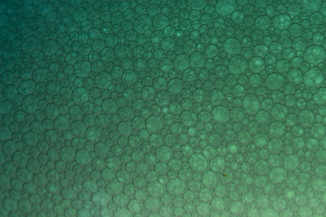 green and white polka dot textile