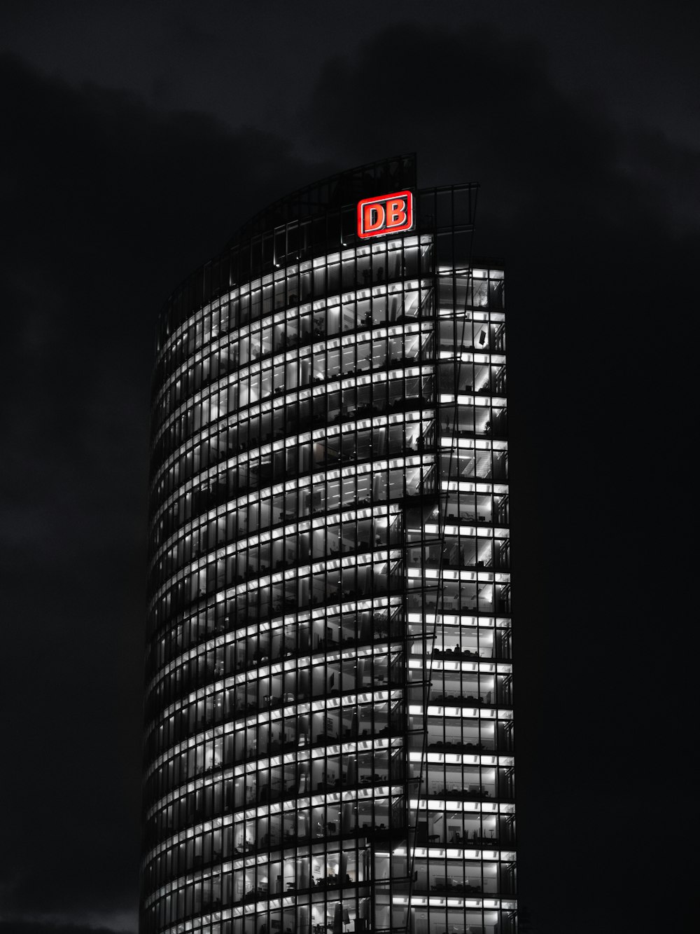 gray concrete building during nighttime