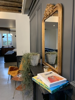 hallway mirror hanging