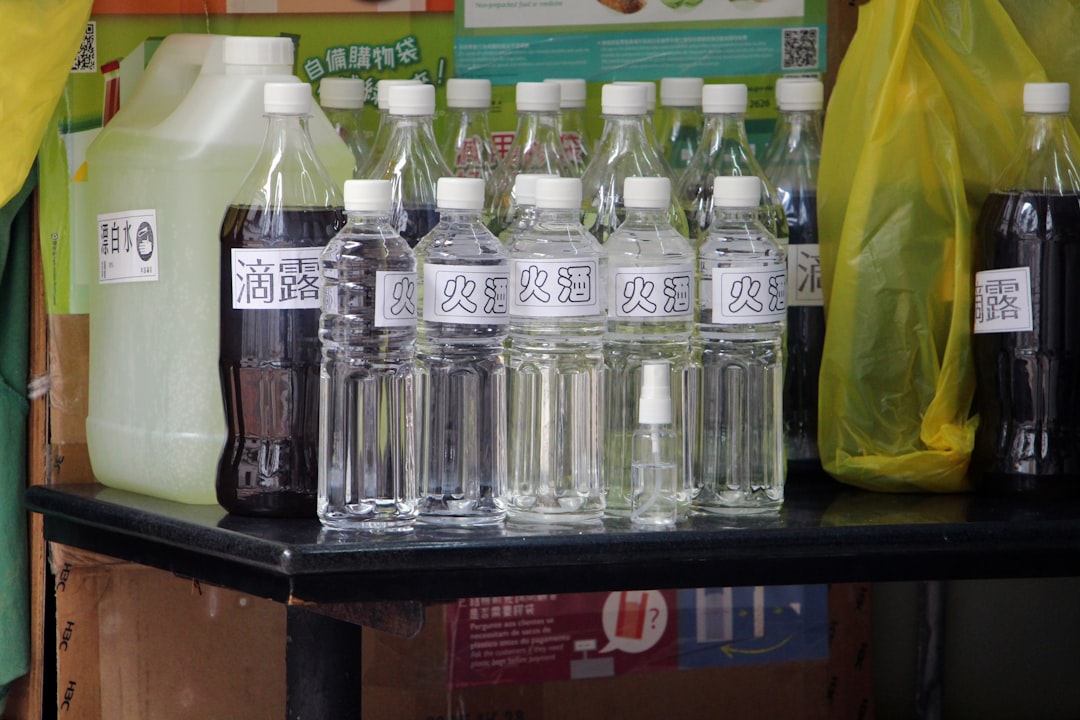 Disinfectant products for sale in Macau, China.
Ethyl Alcohol, Chloroxylenol and Bleach
(RW)