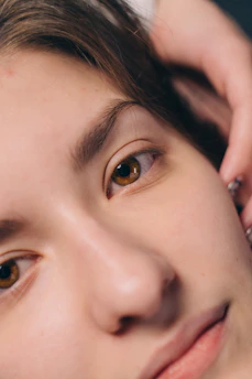 girls face in close up