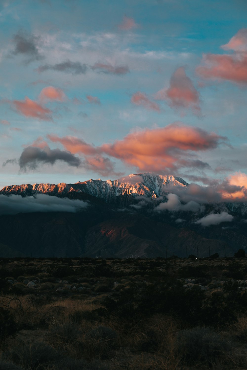 snow covered mountain under cloudy sky during daytime