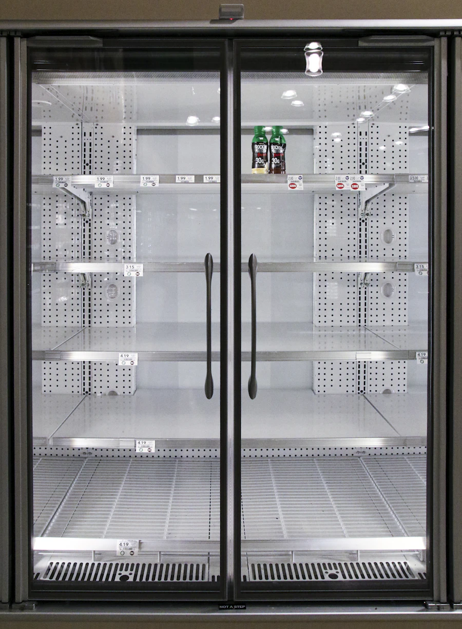 Modern freezer and refrigeration area in a contemporary kitchen