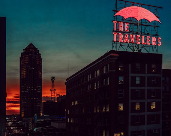 brown concrete building during night time