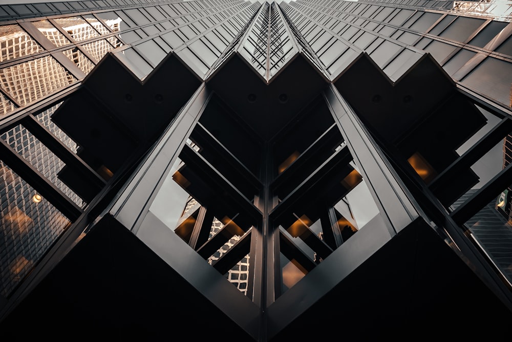 black and white concrete building