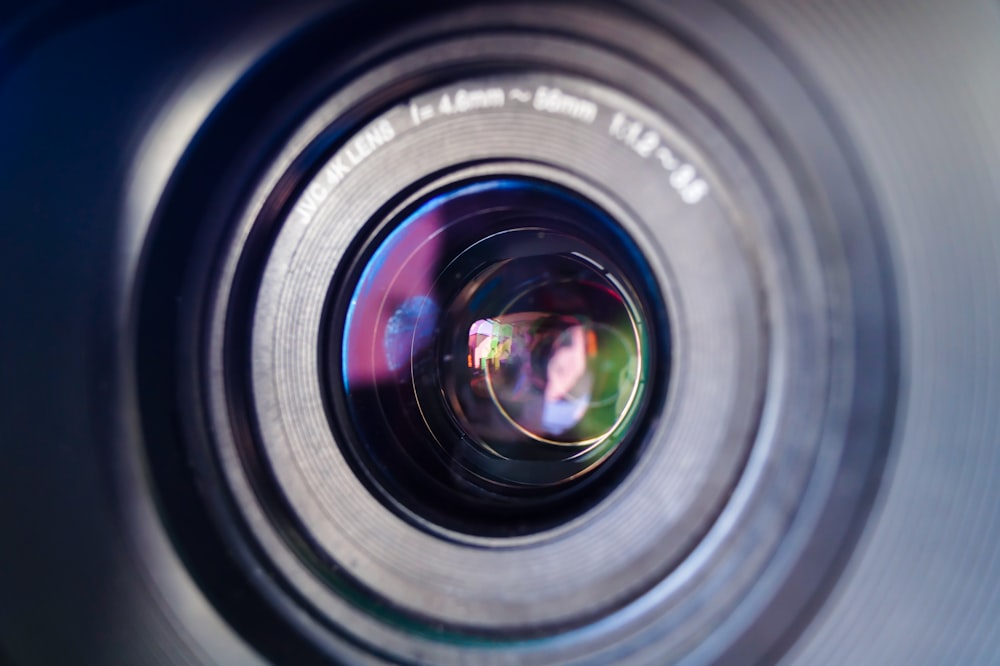 black camera lens in close up photography