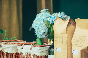 An elegant gift basket filled with personalized keepsakes and flowers.